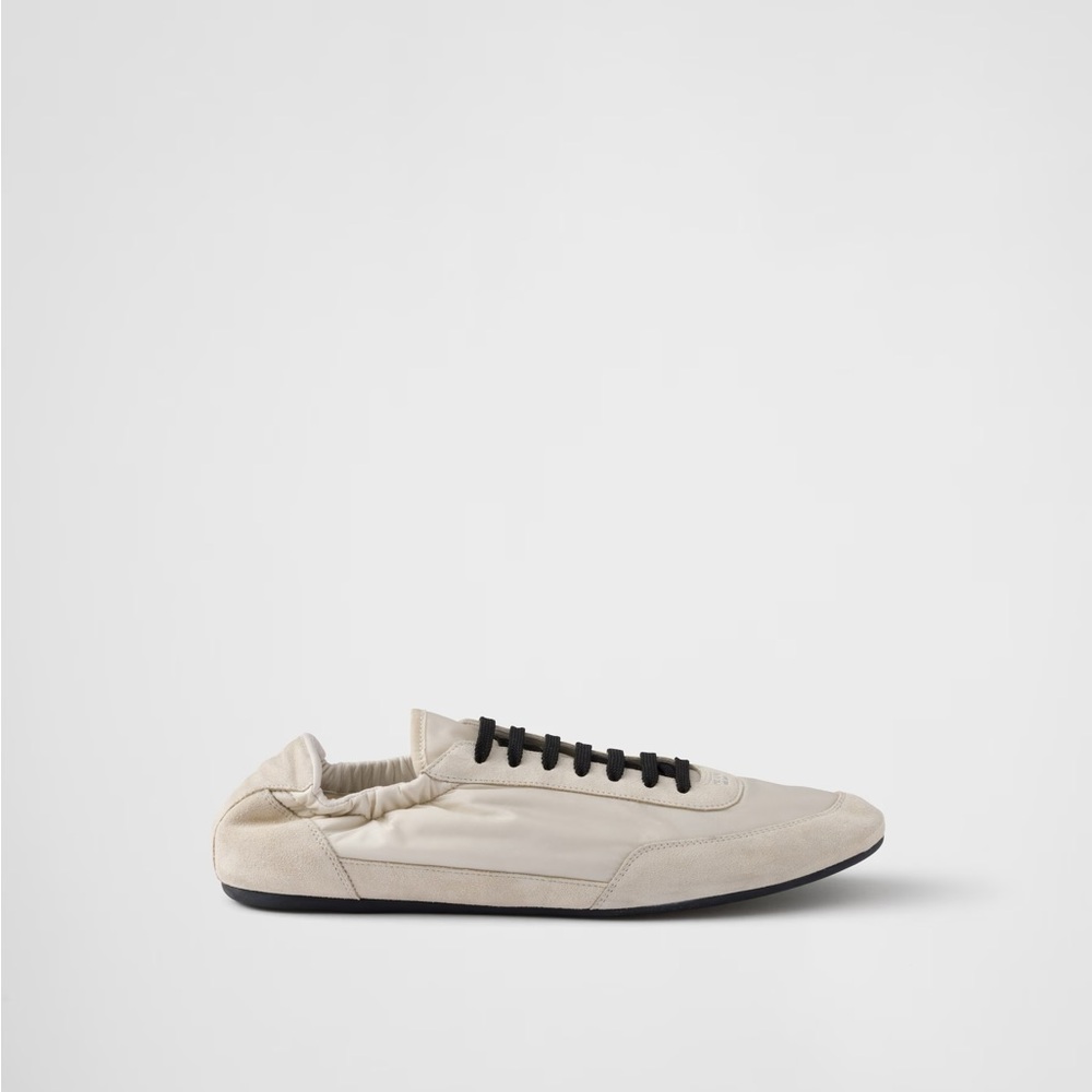 Prada Collapse Re-Nylon and suede elasticized sneakers - Picture 2 of 12